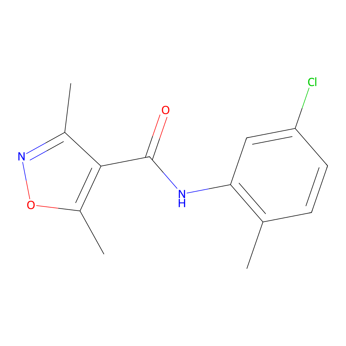N-(5-chloro-2-methylphenyl)-3,5-dimethyl-1,2-oxazole-4-carboxamide molecular structure, CAS 853726-19-9