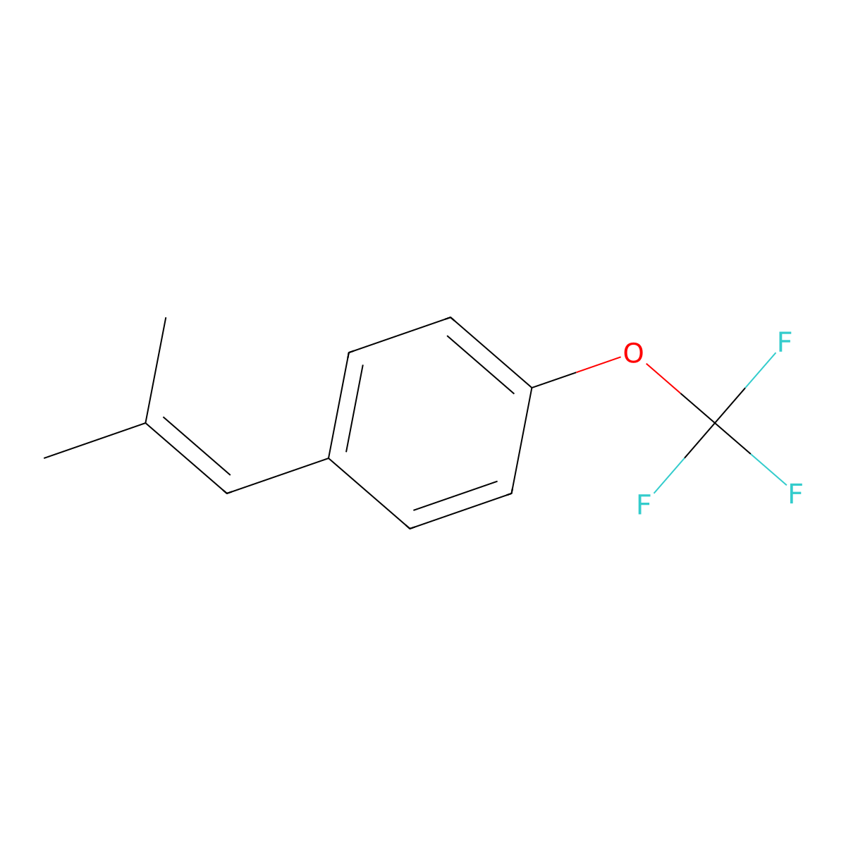 1-(2-Methyl-propenyl)-4-trifluoromethoxy-benzene molecular structure, CAS 85373-98-4