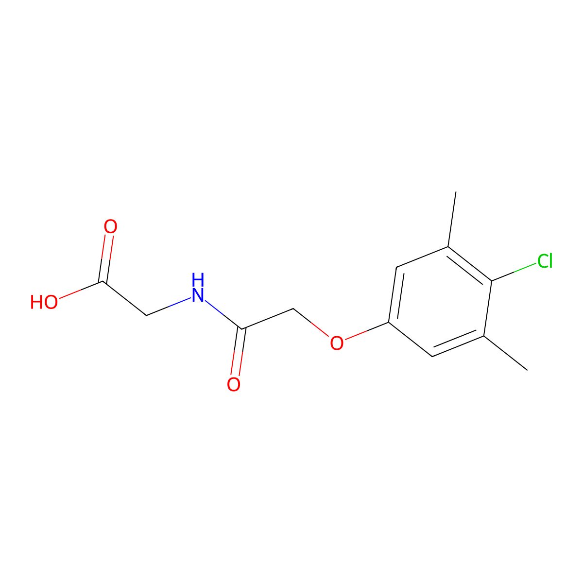 2-[2-(4-Chloro-3,5-dimethylphenoxy)acetamido]acetic acid molecular structure, CAS 853743-94-9