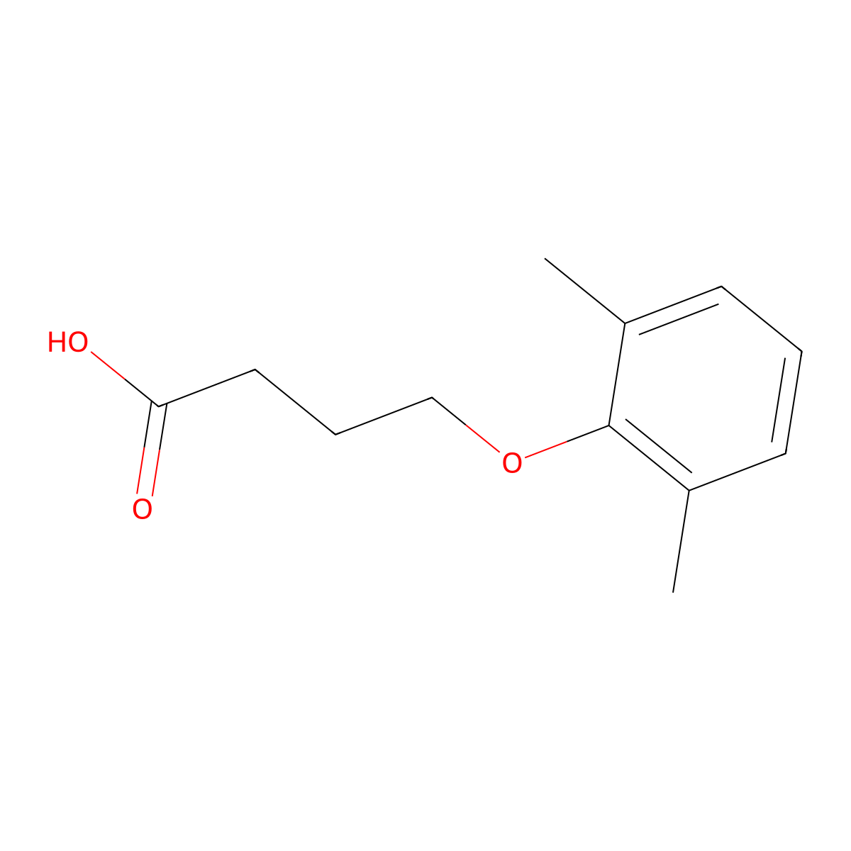 4-(2,6-dimethylphenoxy)butanoic Acid molecular structure, CAS 853743-95-0