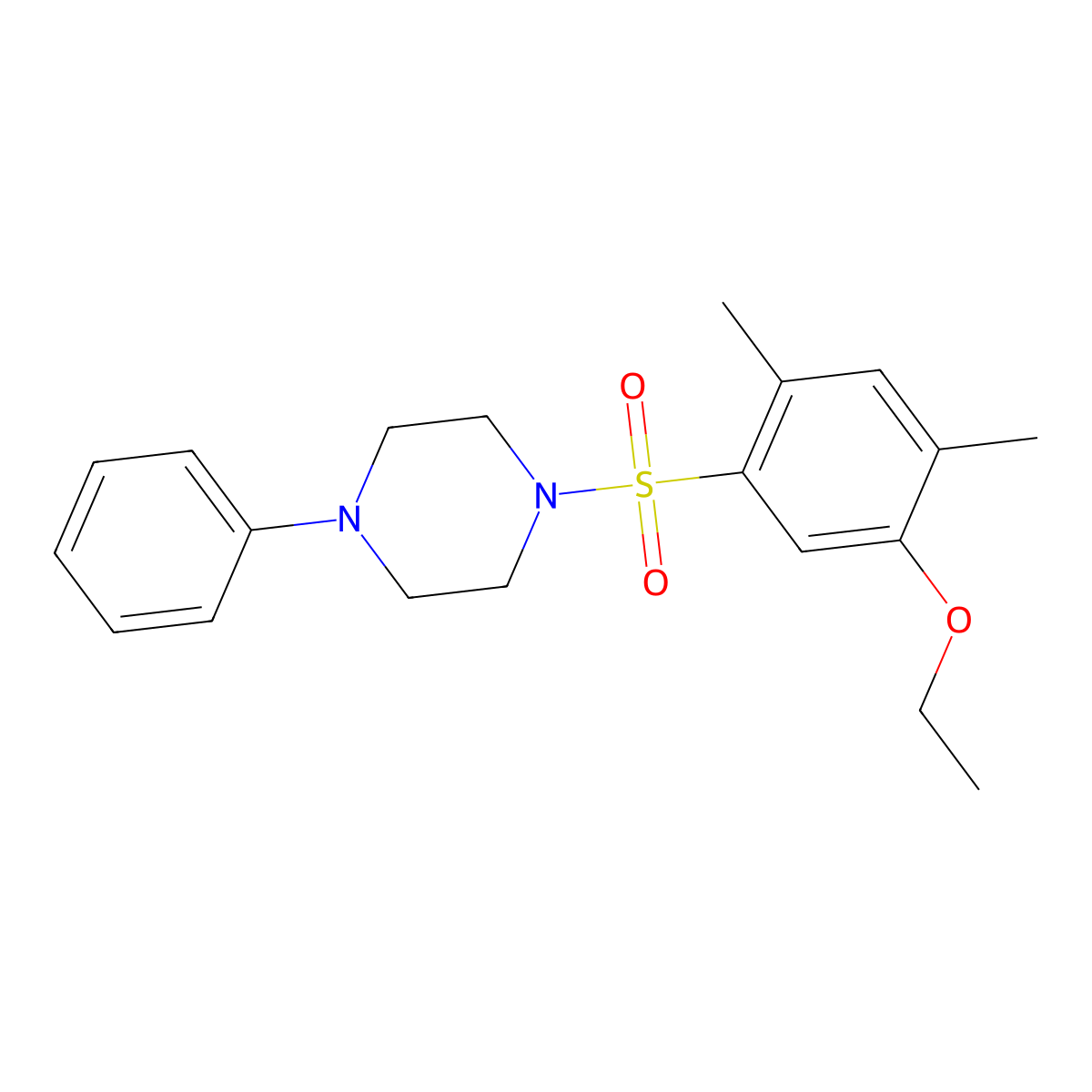 1-(5-Ethoxy-2,4-dimethylbenzenesulfonyl)-4-phenylpiperazine molecular structure, CAS 853744-47-5