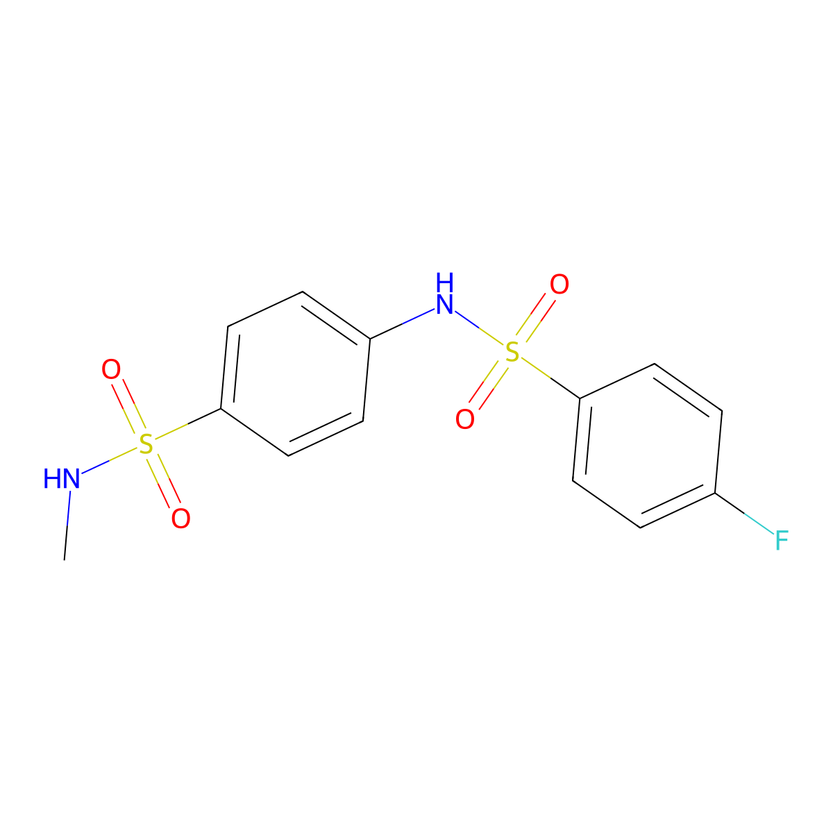 4-[(4-fluorophenyl)sulfonylamino]-N-methylbenzenesulfonamide molecular structure, CAS 853744-66-8