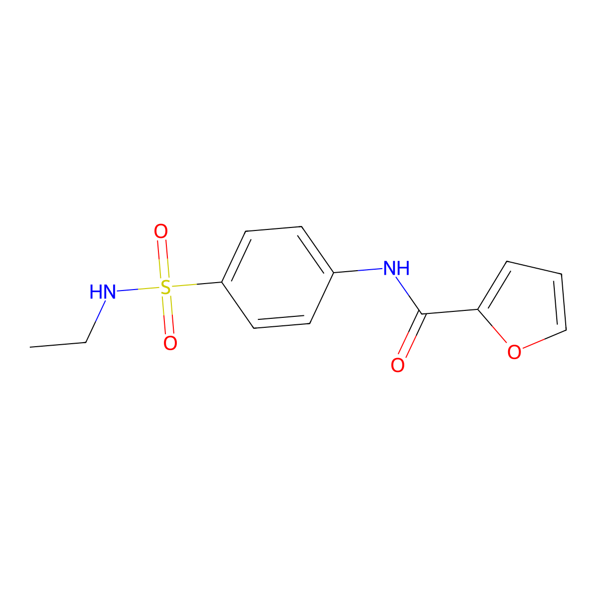 N-[4-(ethylsulfamoyl)phenyl]furan-2-carboxamide molecular structure, CAS 853744-73-7