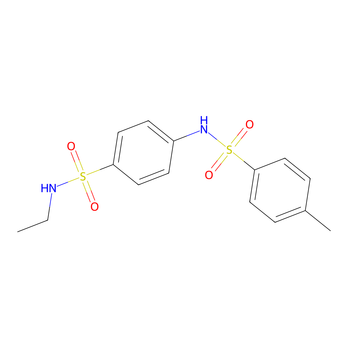 N-ethyl-4-(4-methylbenzenesulfonamido)benzene-1-sulfonamide molecular structure, CAS 853744-74-8