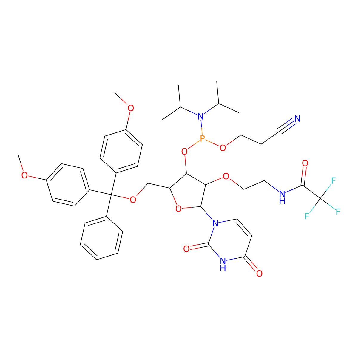 2-TFA-AE U amidite molecular structure, CAS 853748-56-8