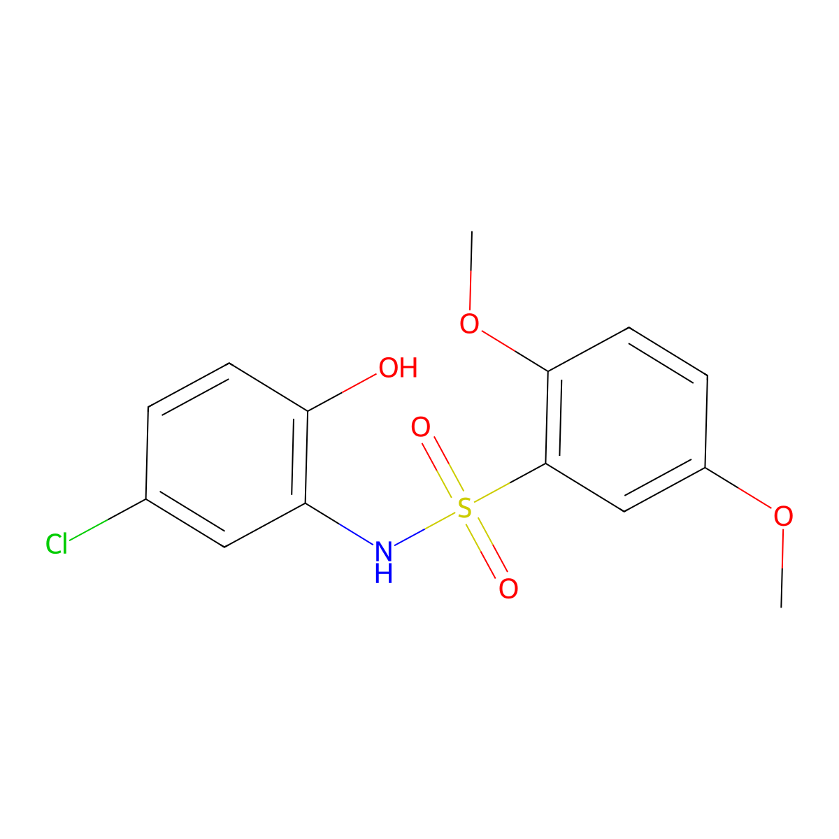 N-(5-chloro-2-hydroxyphenyl)-2,5-dimethoxybenzenesulfonamide molecular structure, CAS 853749-09-4