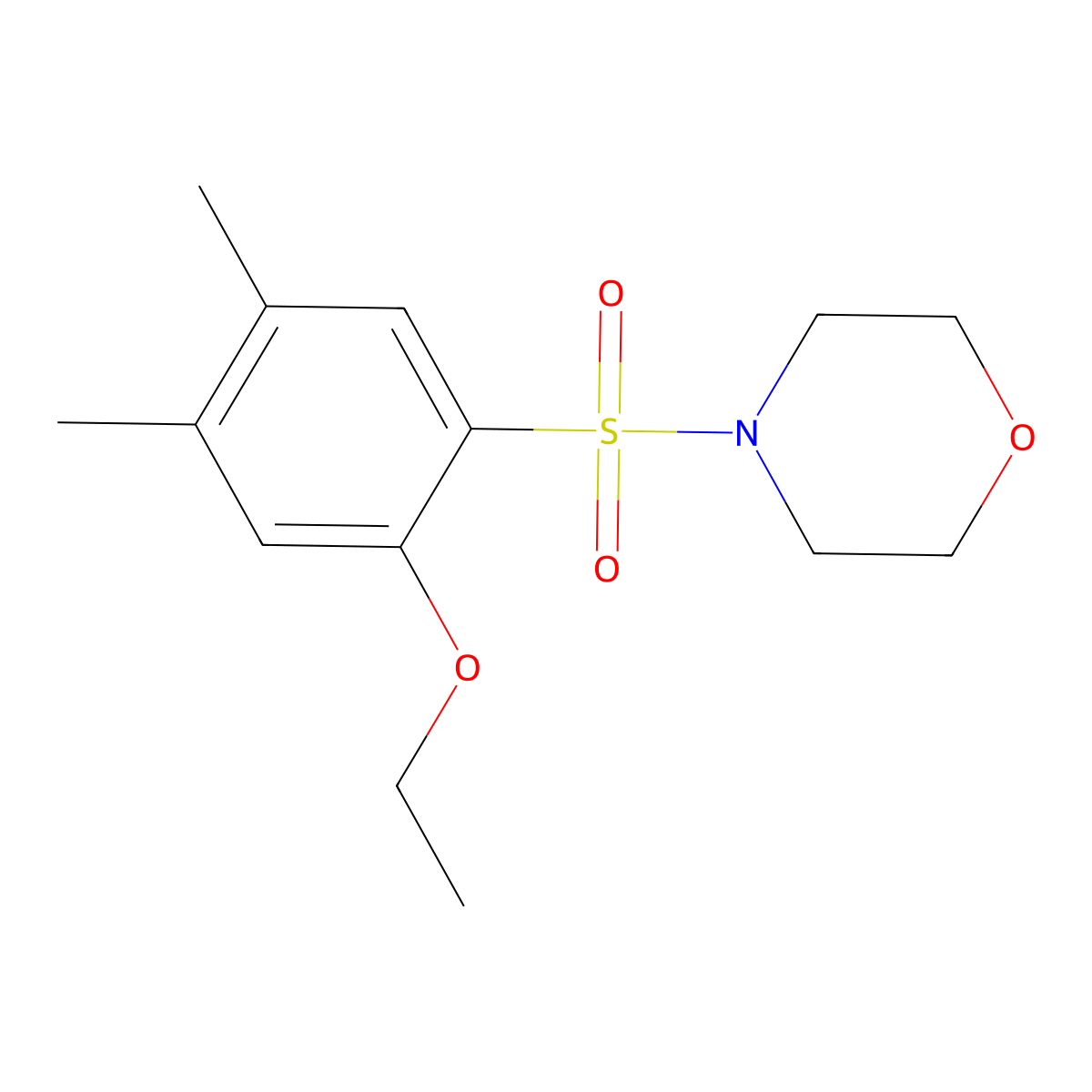 4-(2-Ethoxy-4,5-dimethylphenyl)sulfonylmorpholine molecular structure, CAS 853749-16-3