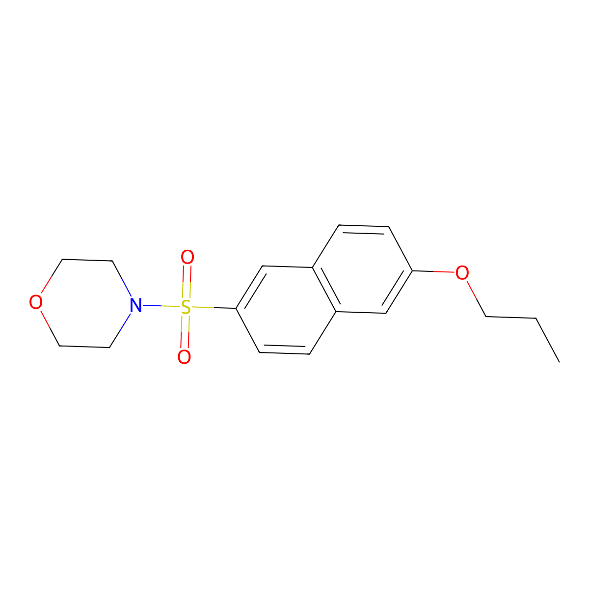 4-[(6-Propoxy-2-naphthyl)sulfonyl]morpholine molecular structure, CAS 853749-21-0