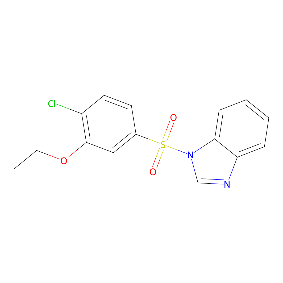 1-(4-Chloro-3-ethoxyphenyl)sulfonylbenzimidazole molecular structure, CAS 853749-24-3