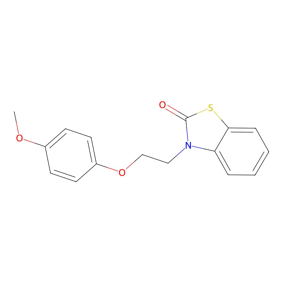 3-(2-(4-methoxyphenoxy)ethyl)benzo[d]thiazol-2(3H)-one molecular structure, CAS 853750-24-0