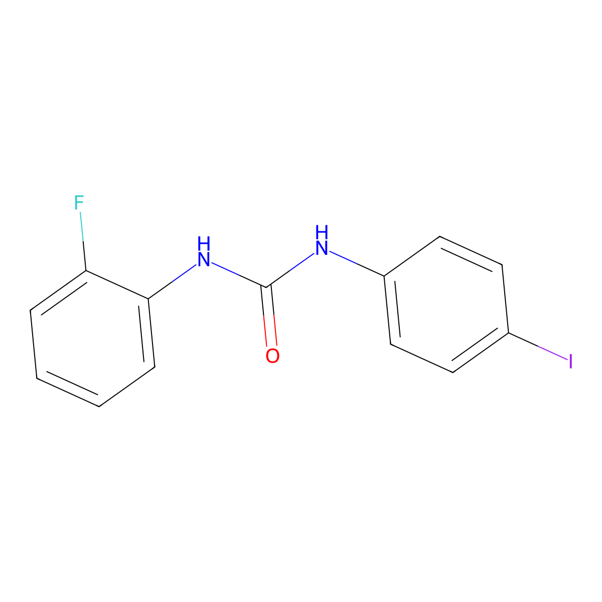 1-(2-Fluorophenyl)-3-(4-iodophenyl)urea molecular structure, CAS 853750-62-6