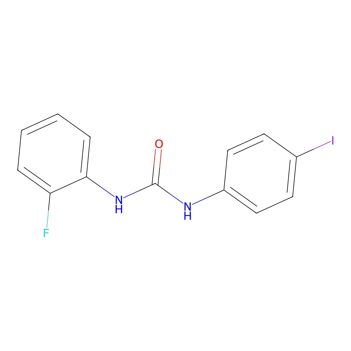 1-(2-Fluorophenyl)-3-(4-iodophenyl)urea molecular structure, CAS 853750-62-6