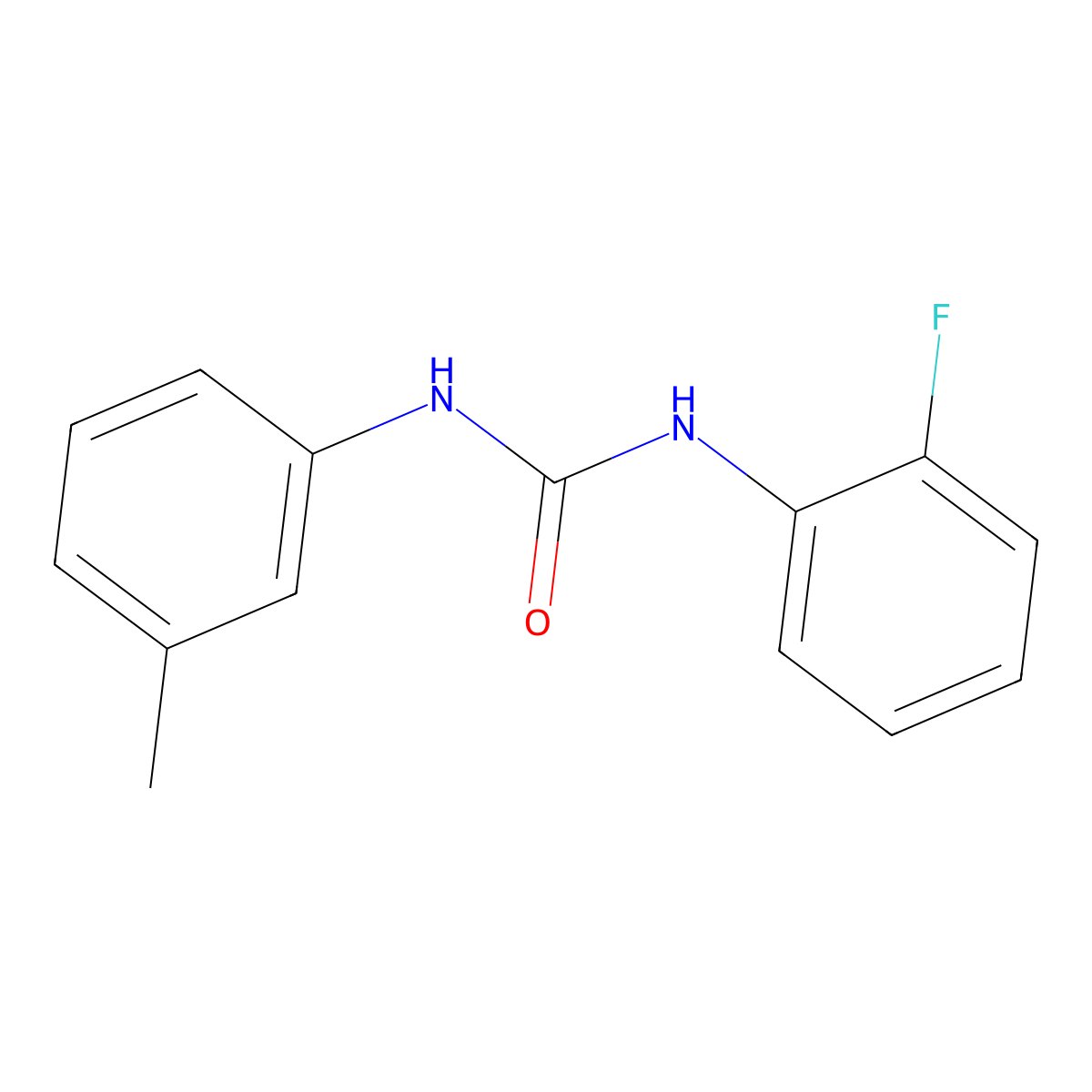 1-(2-Fluorophenyl)-3-(3-methylphenyl)urea molecular structure, CAS 853750-65-9