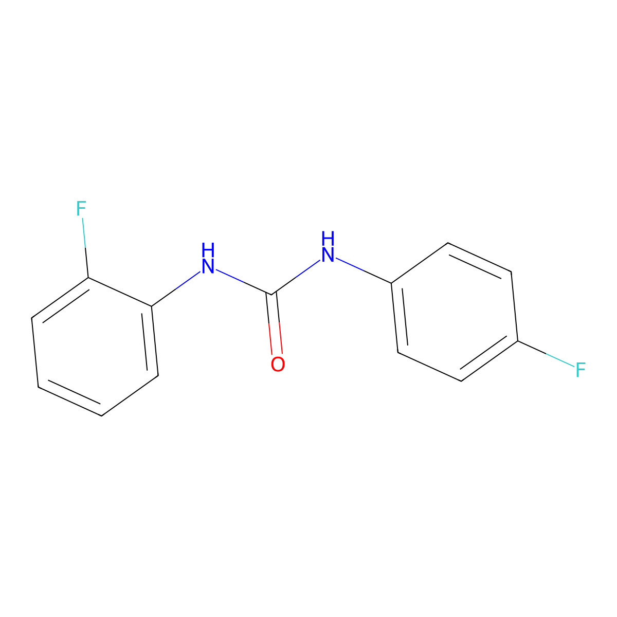 1-(2-Fluorophenyl)-3-(4-fluorophenyl)urea molecular structure, CAS 853750-66-0