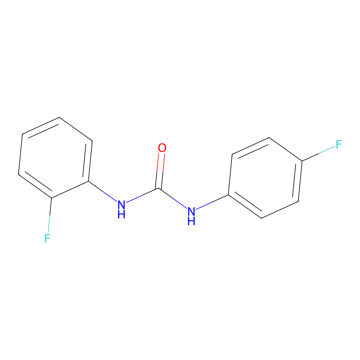 1-(2-Fluorophenyl)-3-(4-fluorophenyl)urea molecular structure, CAS 853750-66-0