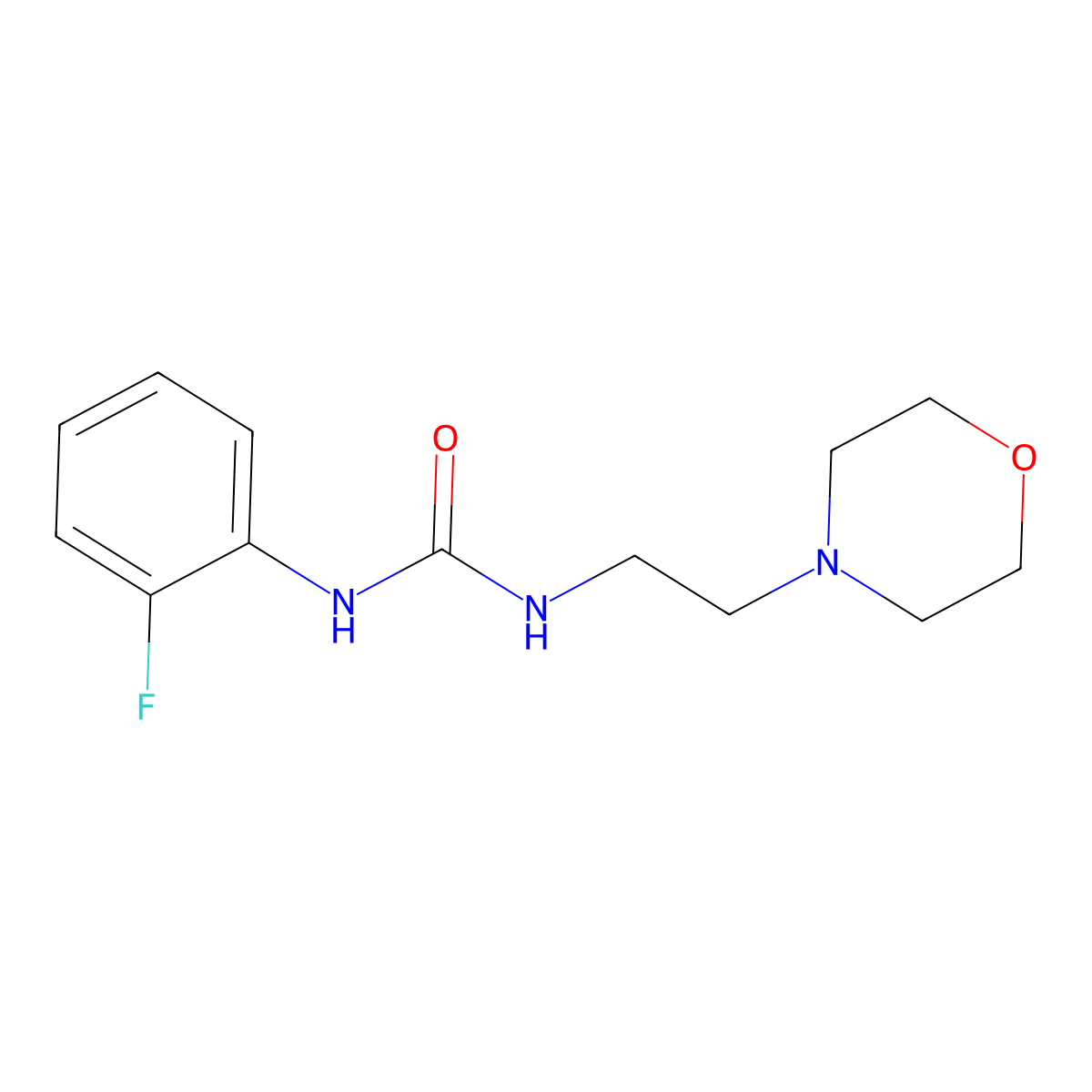 1-(2-Fluorophenyl)-3-(2-morpholin-4-ylethyl)urea molecular structure, CAS 853750-84-2