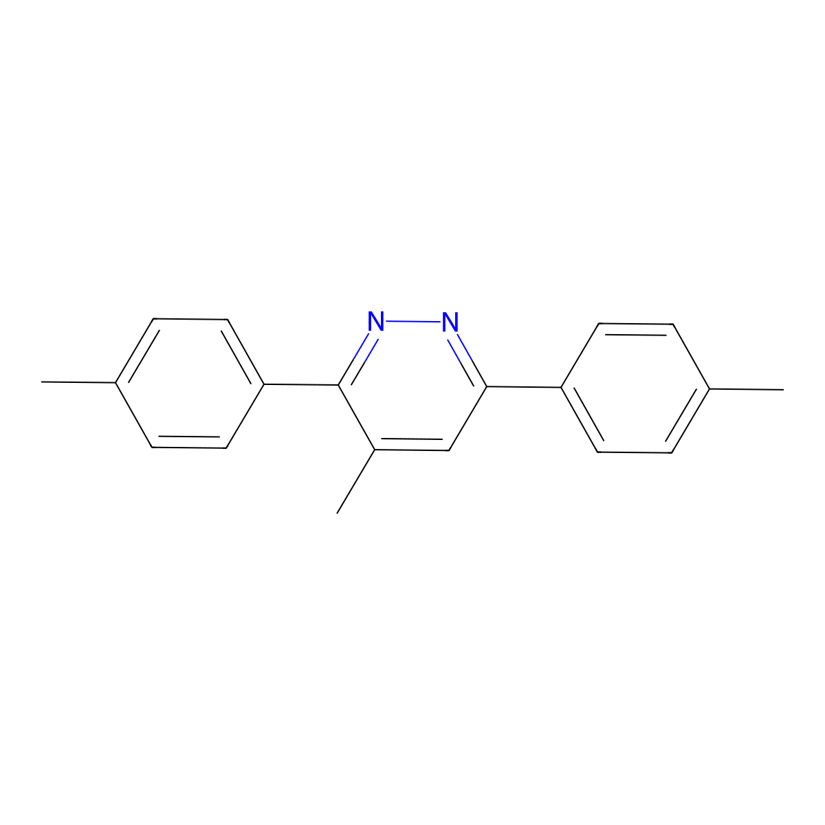4-Methyl-3,6-bis(4-methylphenyl)pyridazine molecular structure, CAS 853751-01-6