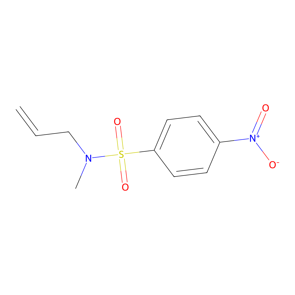 N-allyl-N-methyl-4-nitrobenzenesulfonamide molecular structure, CAS 853751-21-0