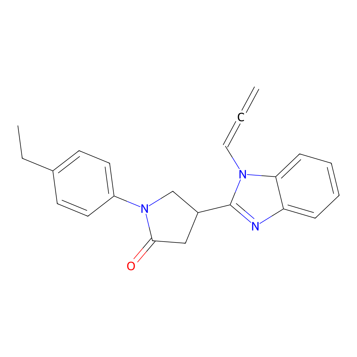 1-(4-Ethylphenyl)-4-(1-propa-1,2-dienylbenzimidazol-2-yl)pyrrolidin-2-one molecular structure, CAS 853751-28-7