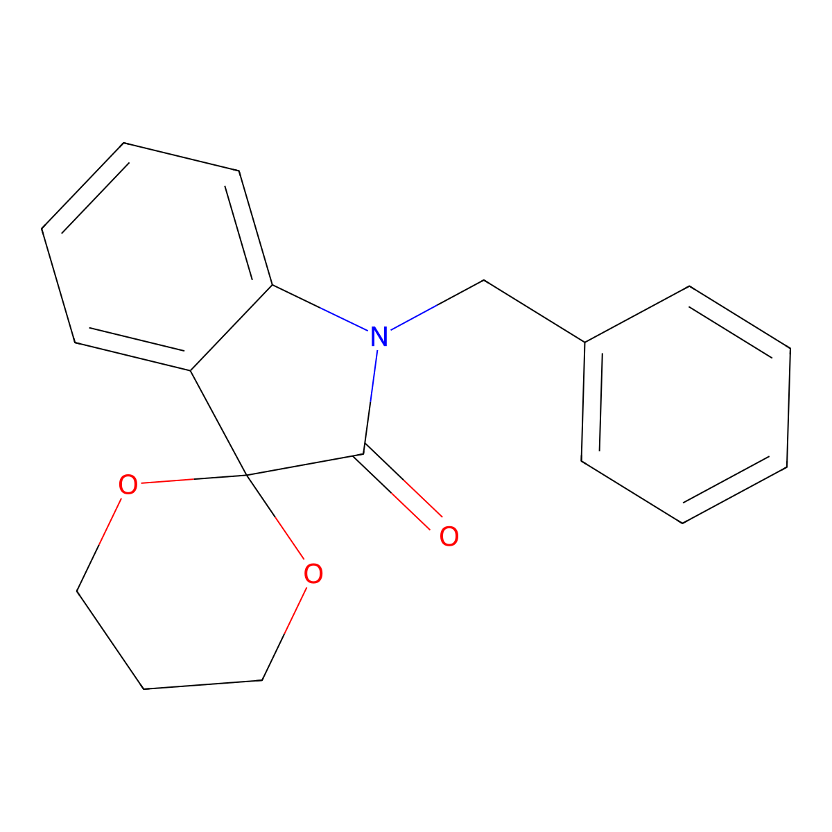 1'-Benzyl-1',2'-dihydrospiro([1,3]dioxane-2,3'-indole)-2'-one molecular structure, CAS 853751-48-1