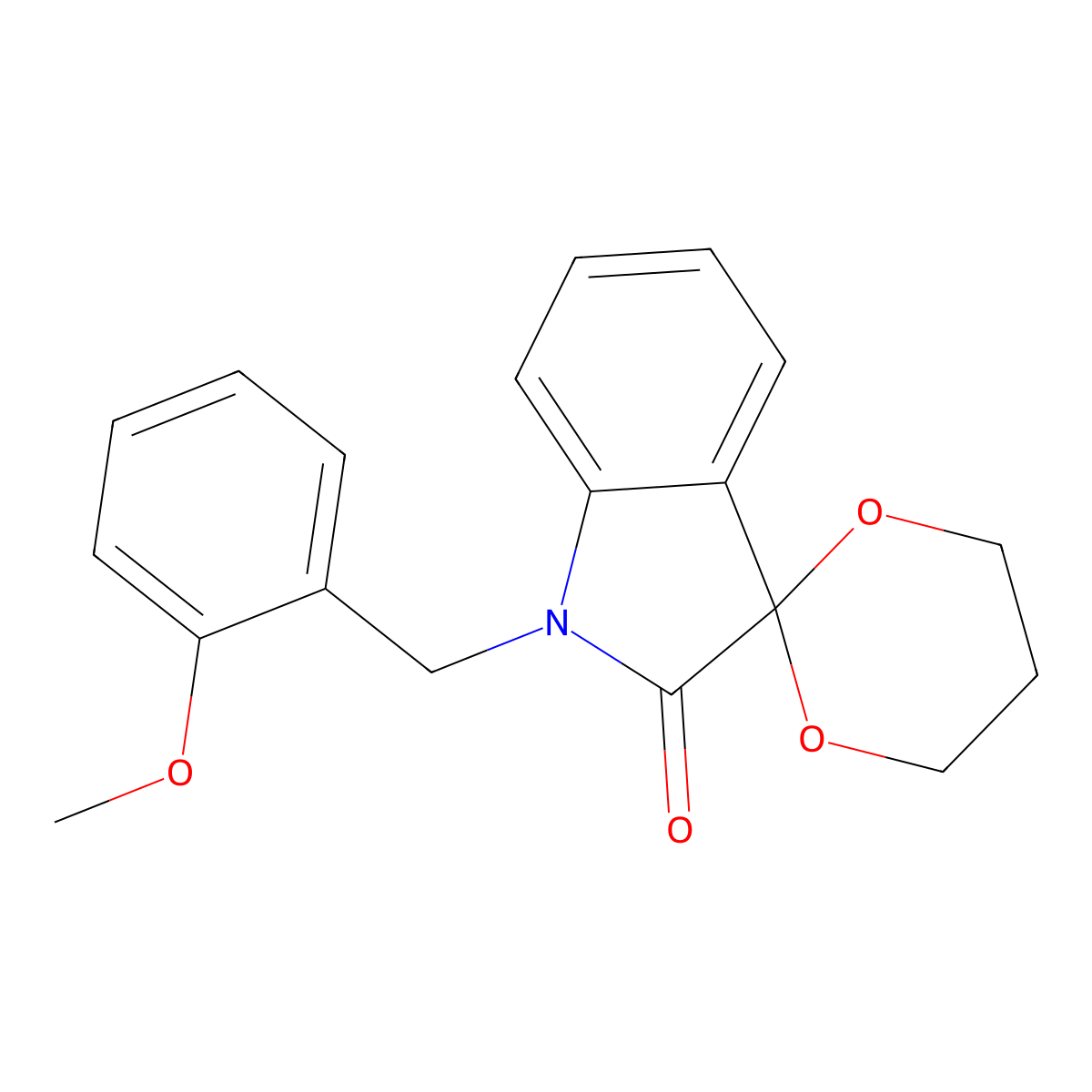 1'-(2-Methoxybenzyl)spiro[[1,3]dioxane-2,3'-indolin]-2'-one molecular structure, CAS 853751-49-2