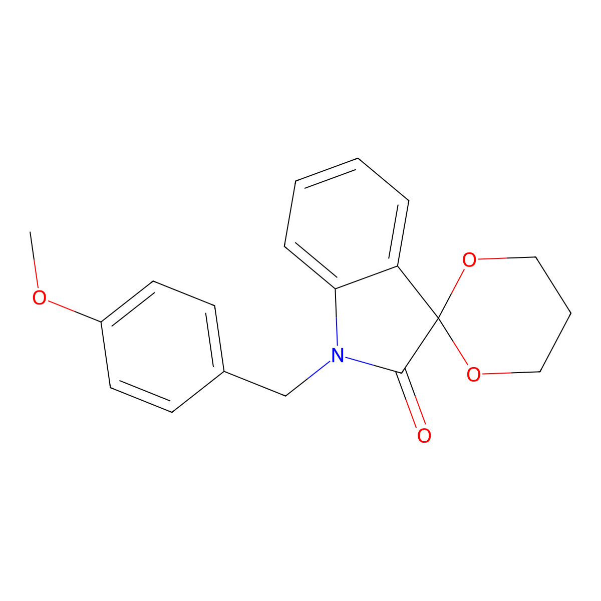 1'-(4-Methoxybenzyl)-1',2'-dihydrospiro([1,3]dioxane-2,3'-indole)-2'-one molecular structure, CAS 853751-51-6