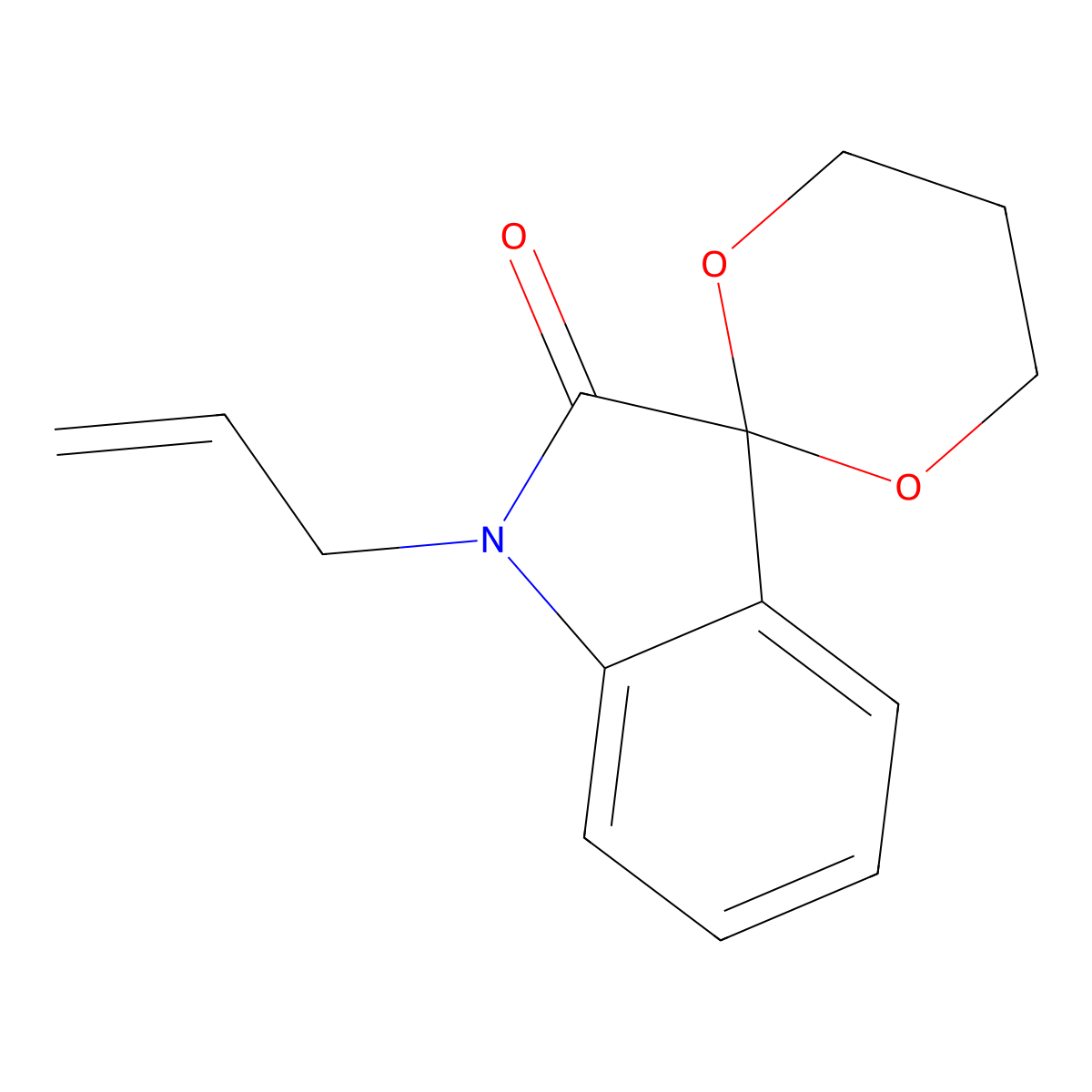 1'-Allylspiro[[1,3]dioxane-2,3'-indolin]-2'-one molecular structure, CAS 853751-62-9