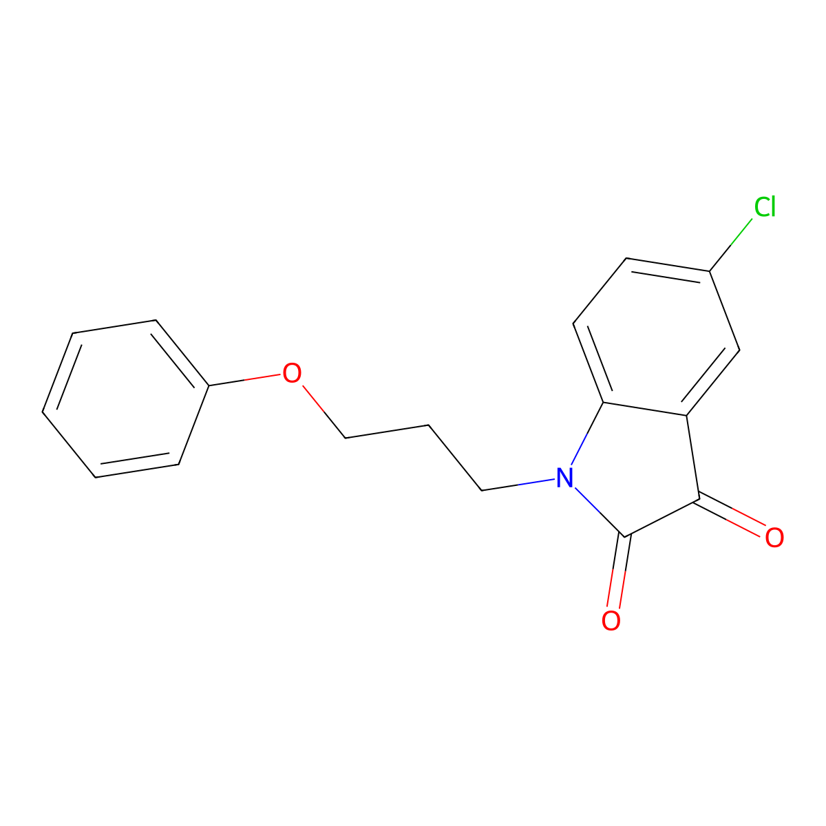 5-chloro-1-(3-phenoxypropyl)-2,3-dihydro-1H-indole-2,3-dione molecular structure, CAS 853751-67-4