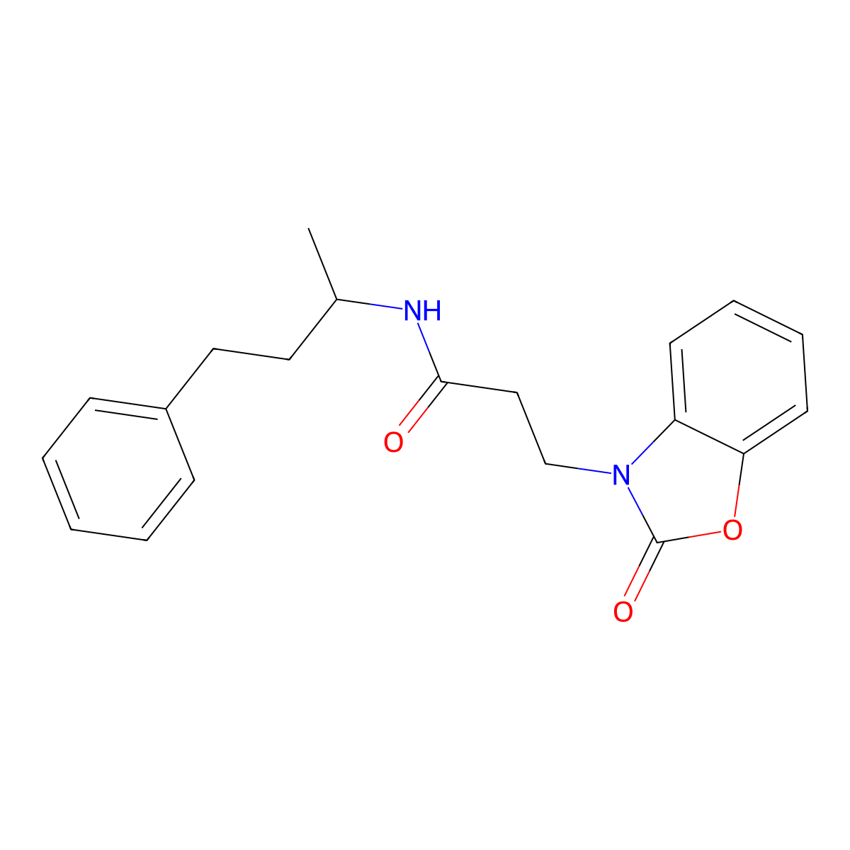 3-(2-oxo-1,3-benzoxazol-3-yl)-N-(4-phenylbutan-2-yl)propanamide molecular structure, CAS 853751-88-9