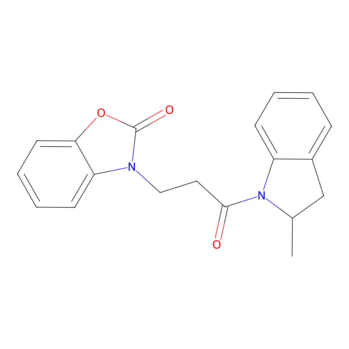 3-(3-(2-methylindolin-1-yl)-3-oxopropyl)benzo[d]oxazol-2(3H)-one molecular structure, CAS 853751-95-8