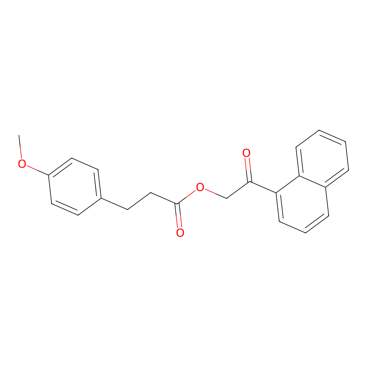 2-Naphthyl-2-oxoethyl 3-(4-methoxyphenyl)propanoate molecular structure, CAS 853752-24-6
