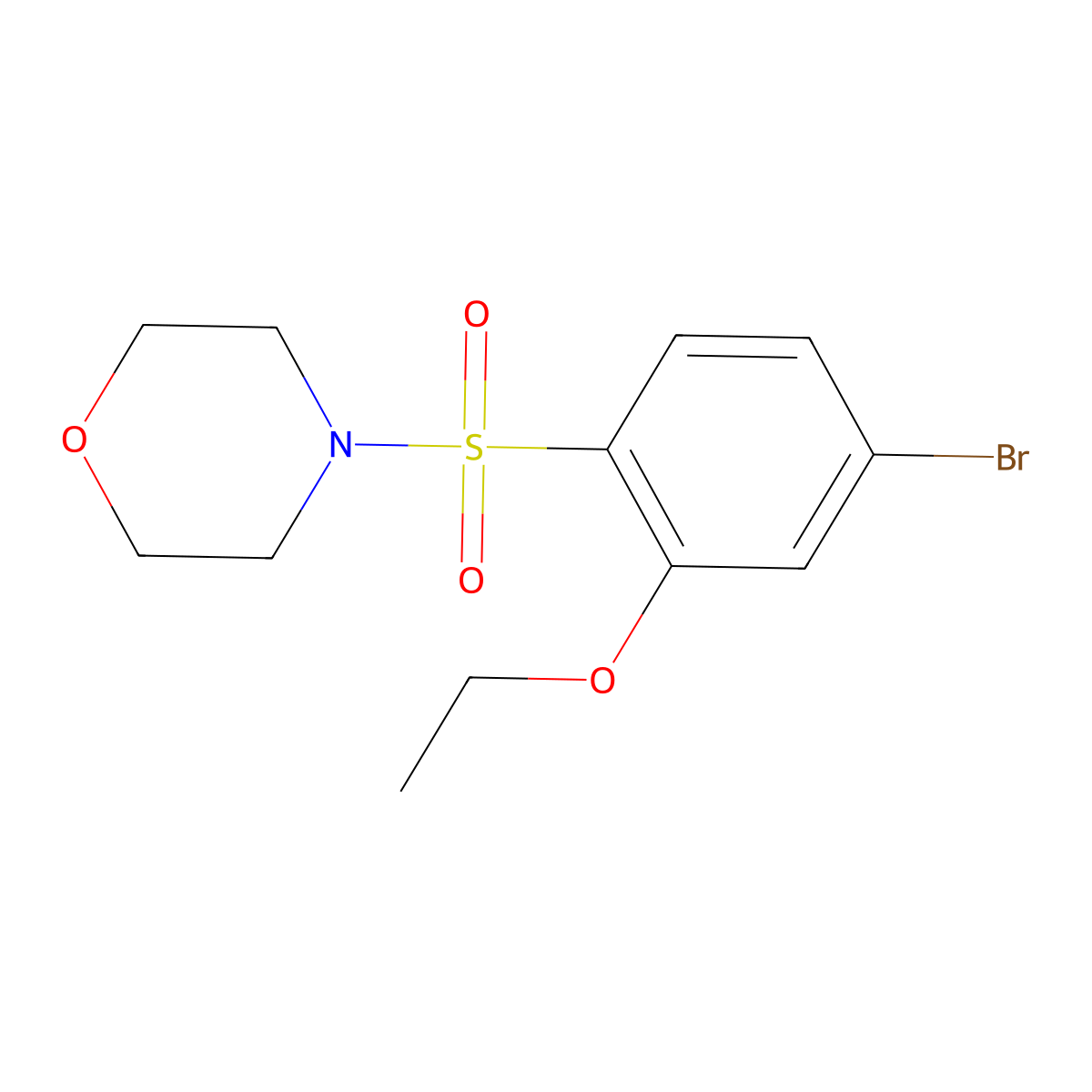 4-(4-Bromo-2-ethoxyphenyl)sulfonylmorpholine molecular structure, CAS 853752-28-0