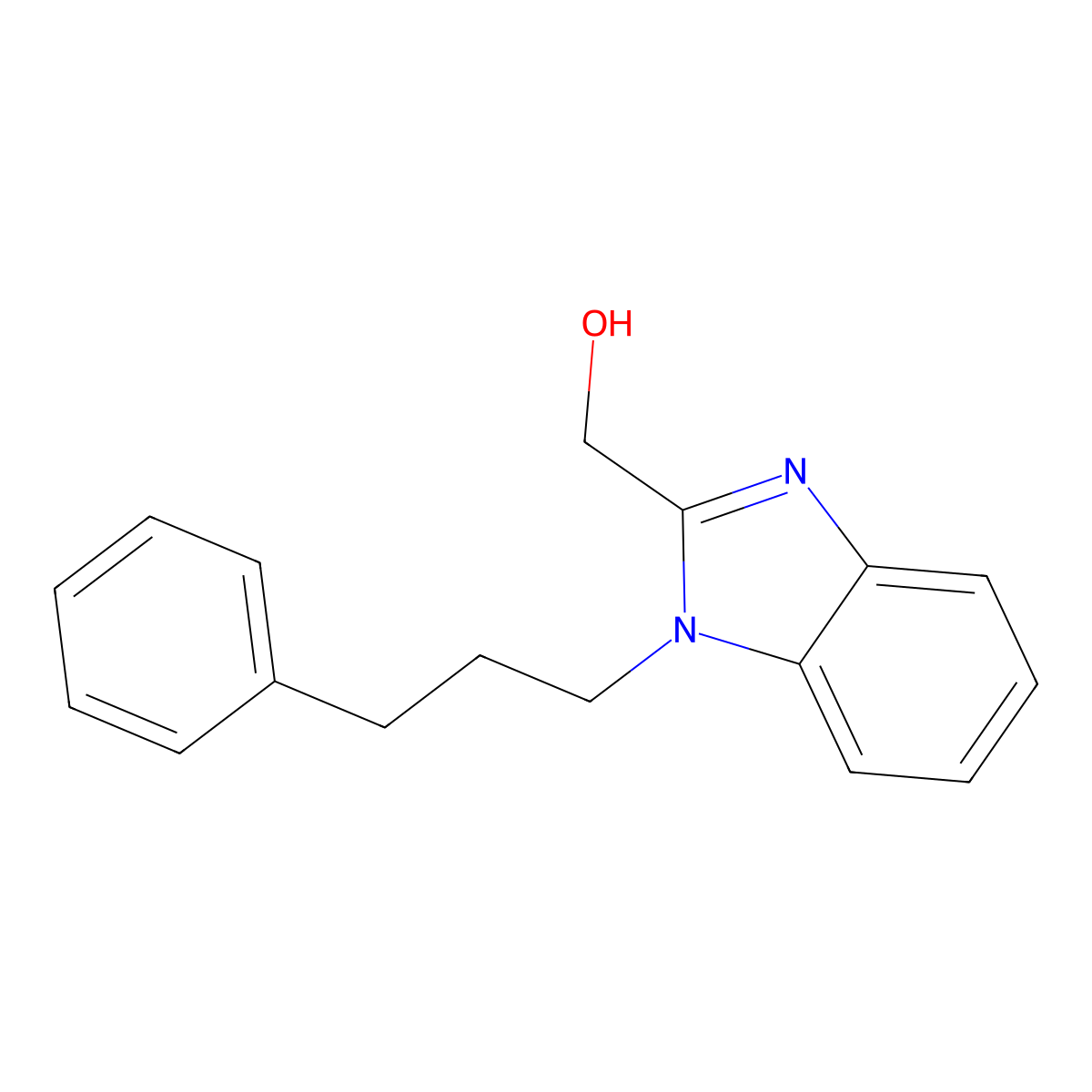 [1-(3-phenylpropyl)-1H-benzimidazol-2-yl]methanol molecular structure, CAS 853752-60-0