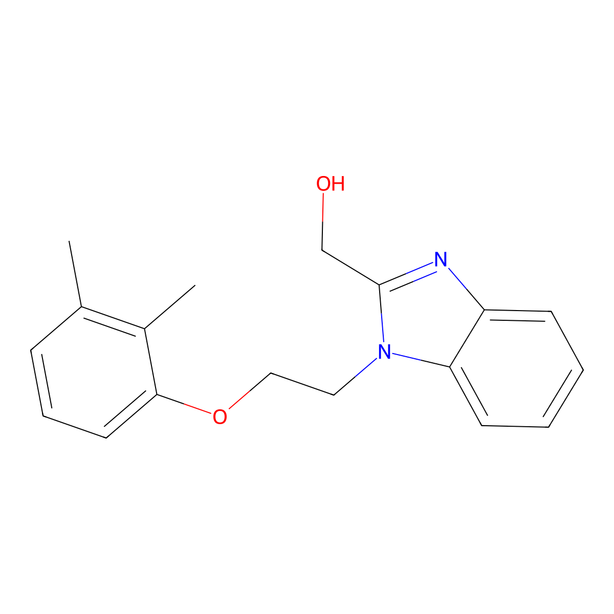 {1-[2-(2,3-Dimethylphenoxy)ethyl]benzimidazol-2-yl}methan-1-ol molecular structure, CAS 853752-61-1