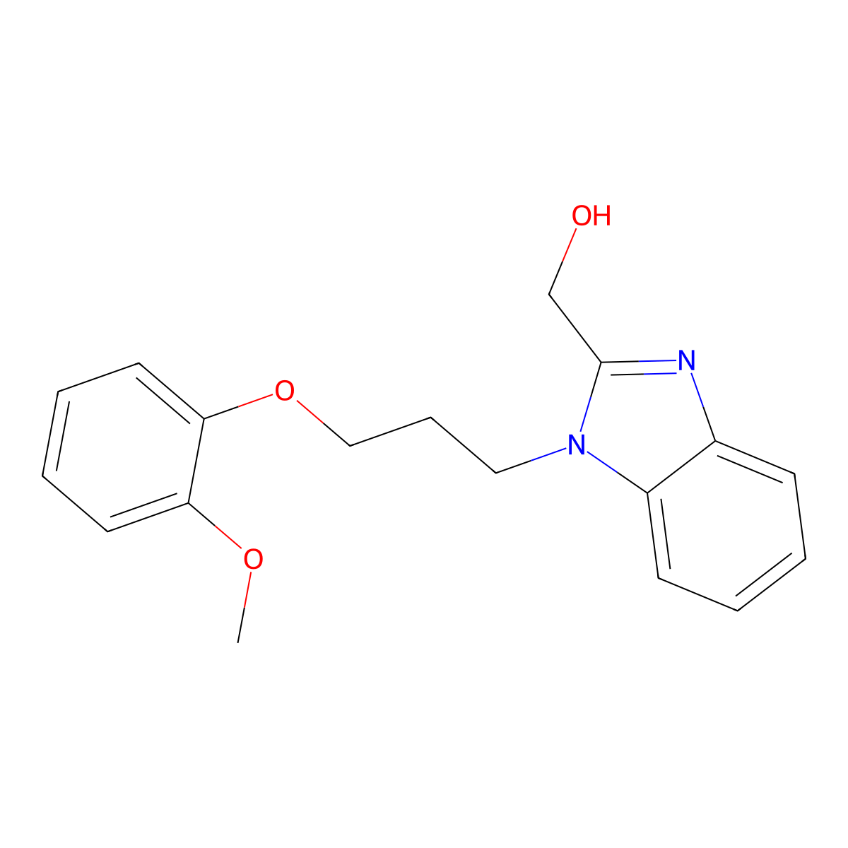 {1-[3-(2-Methoxyphenoxy)propyl]benzimidazol-2-yl}methan-1-ol molecular structure, CAS 853752-76-8