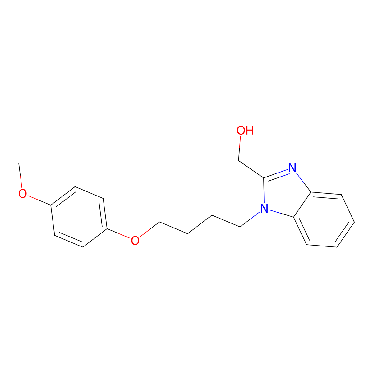 1-[4-(4-Methoxyphenoxy)butyl]-1H-benzimidazole-2-methanol molecular structure, CAS 853752-93-9