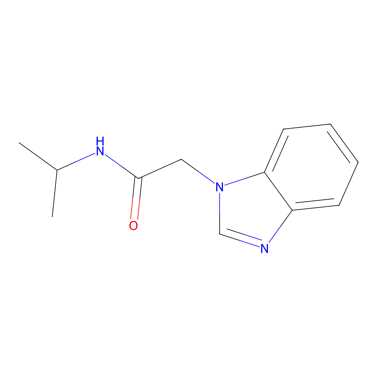 2-(1H-1,3-benzodiazol-1-yl)-N-(propan-2-yl)acetamide molecular structure, CAS 853752-99-5