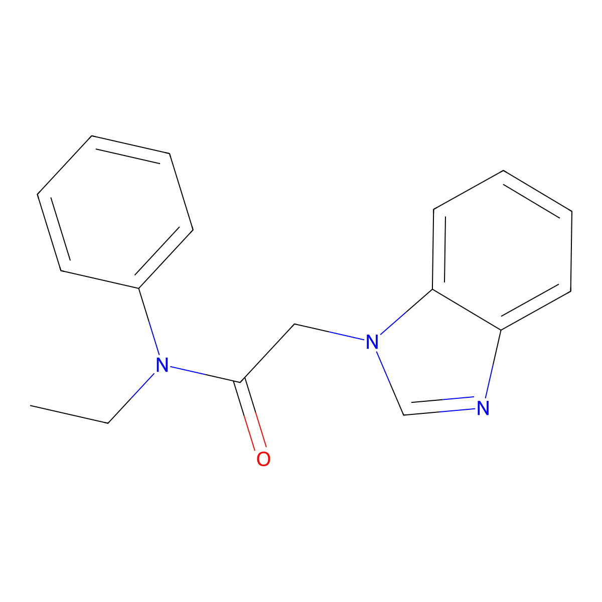 2-(1H-1,3-benzodiazol-1-yl)-N-ethyl-N-phenylacetamide molecular structure, CAS 853753-00-1