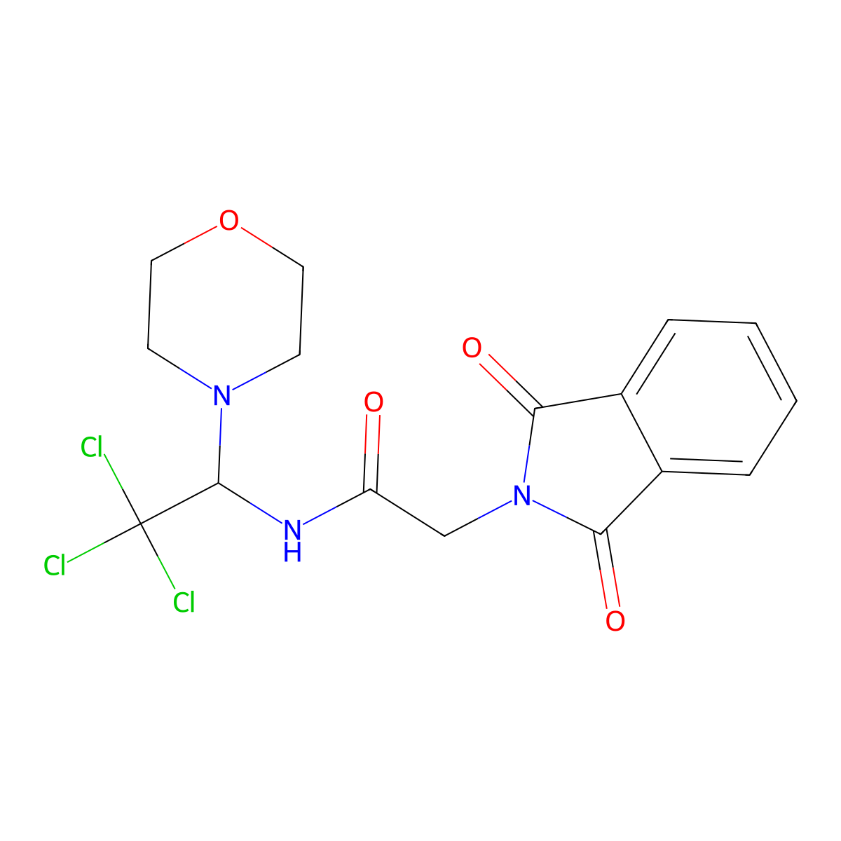 2-(1,3-dioxoisoindol-2-yl)-N-(2,2,2-trichloro-1-morpholin-4-ylethyl)acetamide molecular structure, CAS 853753-45-4