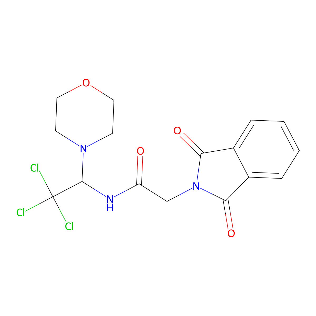 2-(1,3-dioxoisoindol-2-yl)-N-(2,2,2-trichloro-1-morpholin-4-ylethyl)acetamide molecular structure, CAS 853753-45-4
