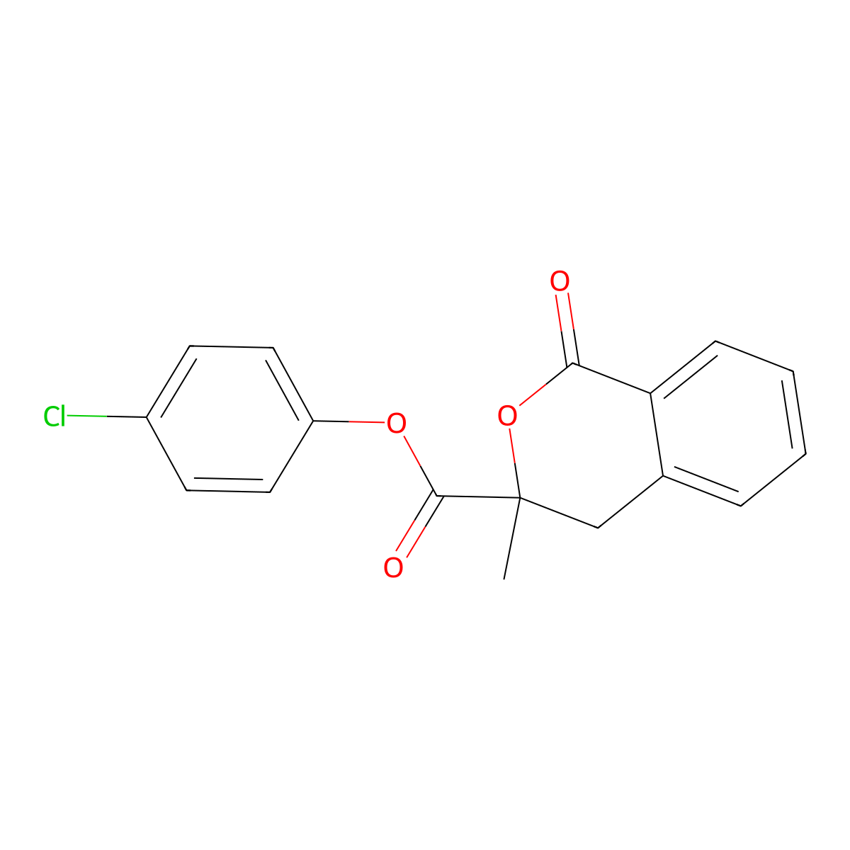 4-Chlorophenyl 3-methyl-1-oxoisochroman-3-carboxylate molecular structure, CAS 853754-09-3