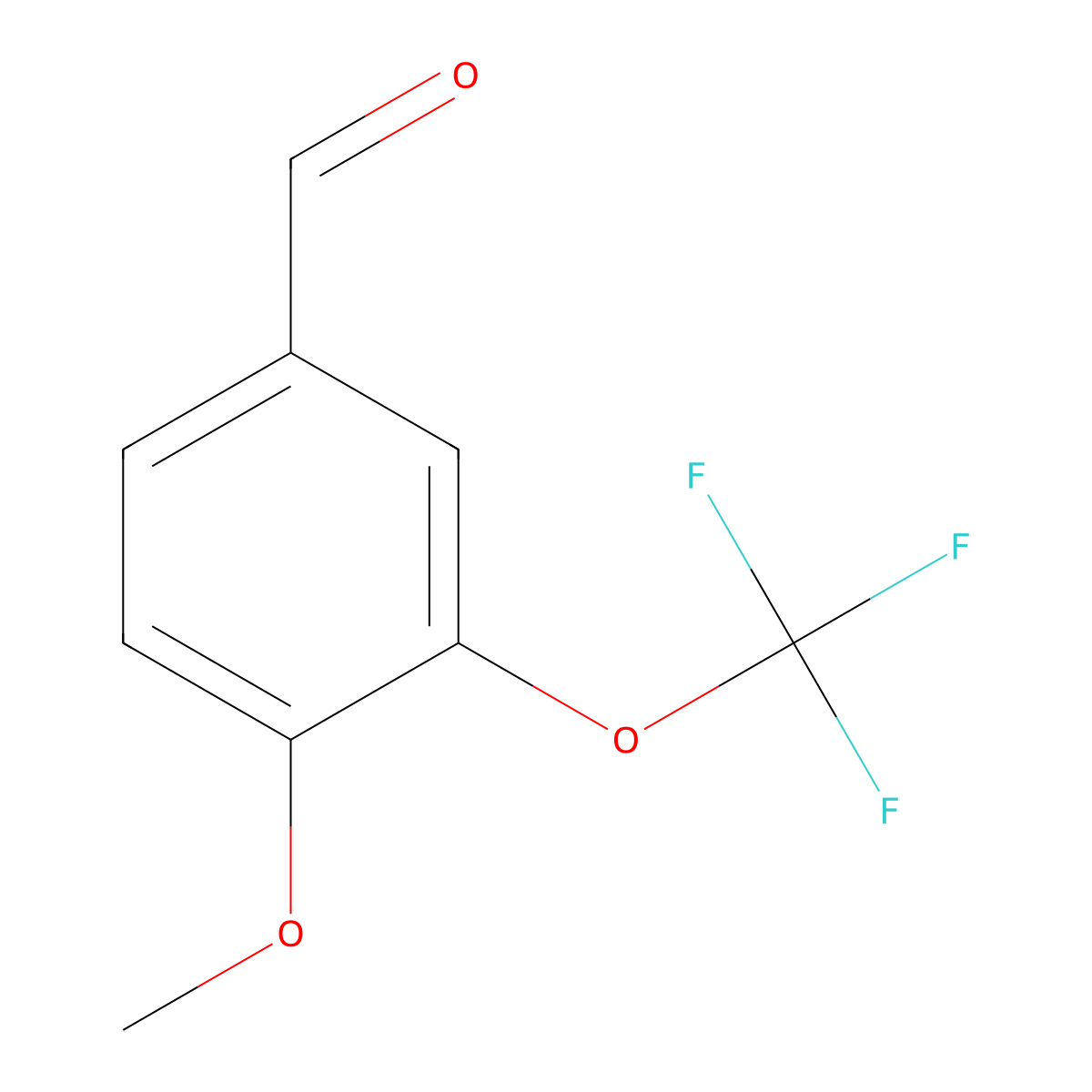 4-Methoxy-3-(trifluoromethoxy)benzaldehyde molecular structure, CAS 853771-90-1