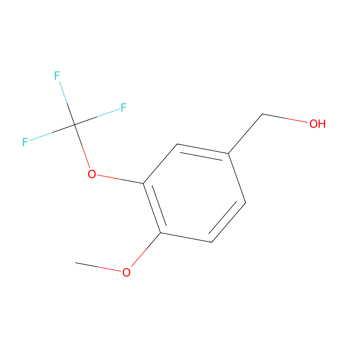 4-Methoxy-3-(trifluoromethoxy)benzyl alcohol molecular structure, CAS 853771-91-2