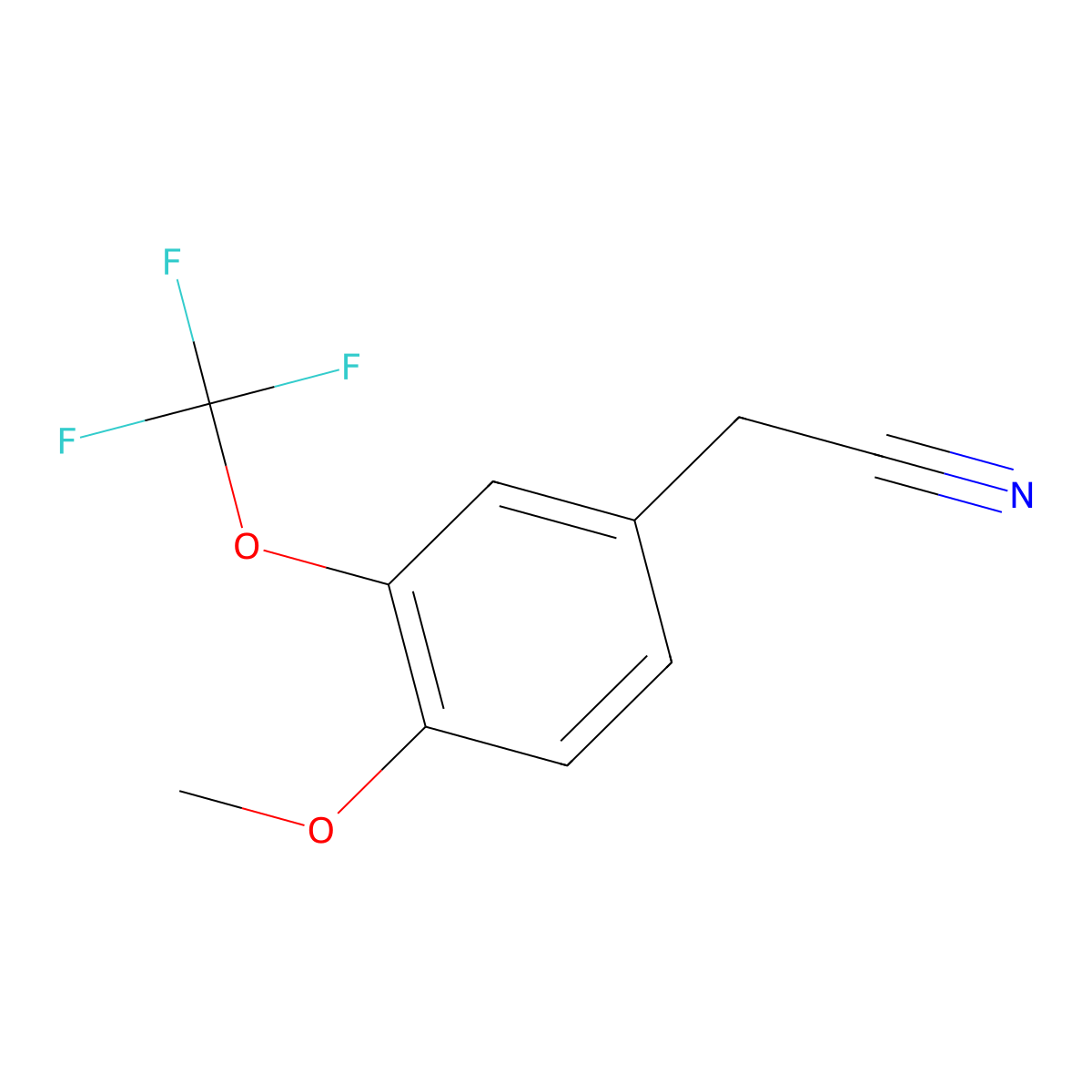 4-Methoxy-3-(trifluoromethoxy)phenylacetonitrile molecular structure, CAS 853771-93-4