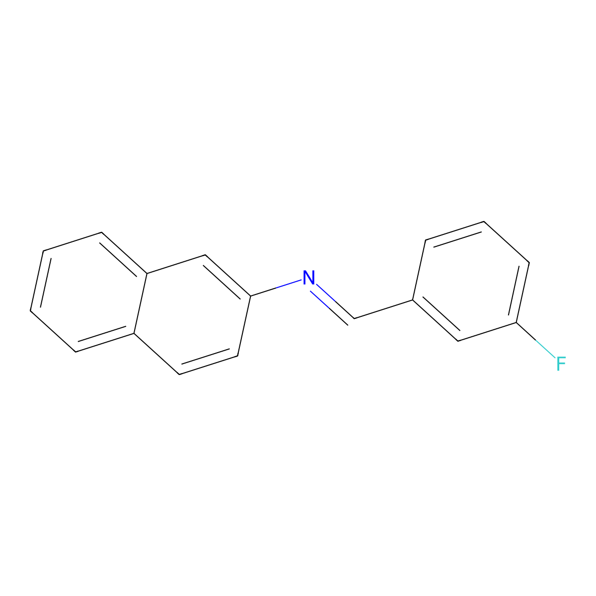 N-(3-Fluorobenzylidene)-2-naphthalenamine molecular structure, CAS 85378-36-5