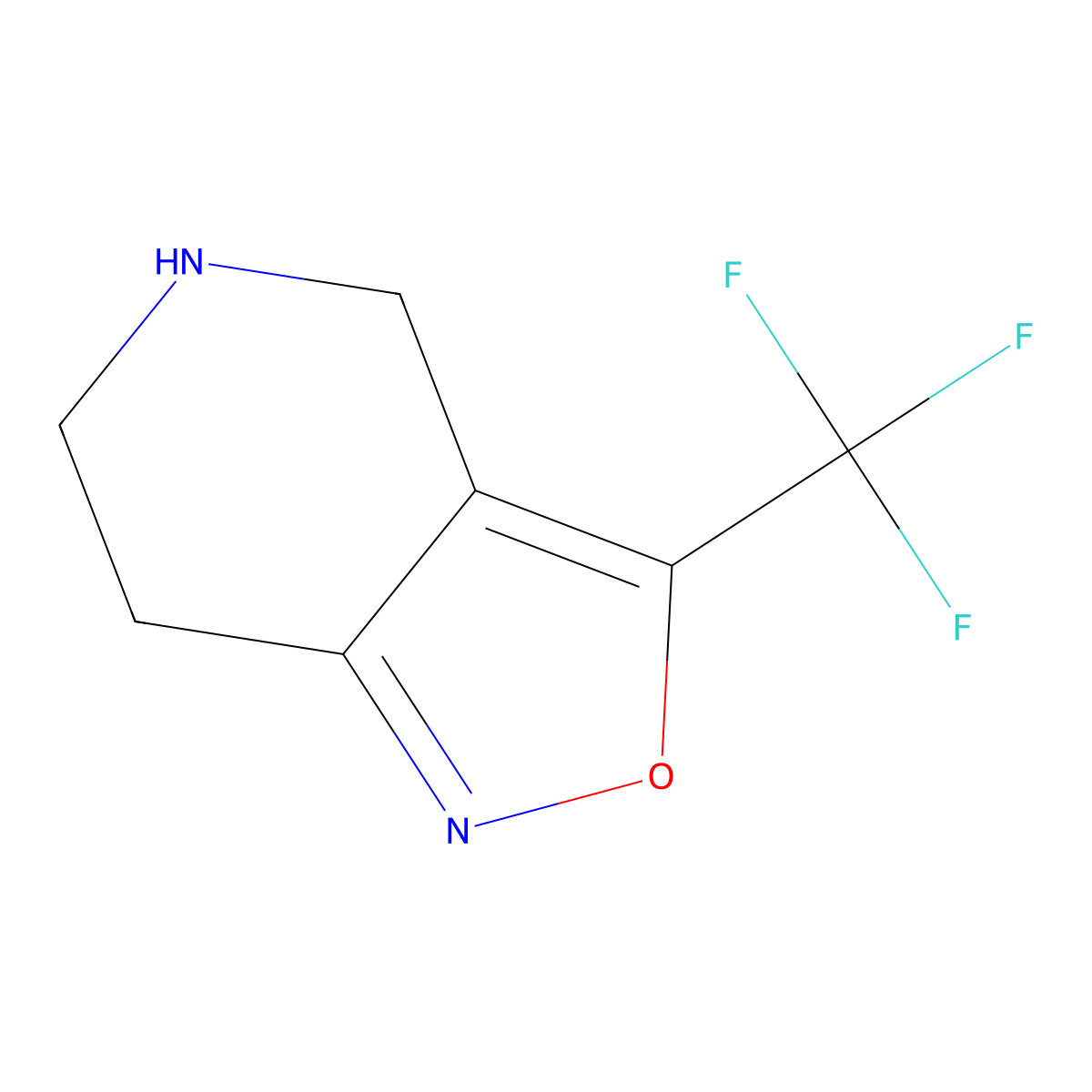 3-(Trifluoromethyl)-4,5,6,7-tetrahydroisoxazolo[4,3-c]pyridine molecular structure, CAS 853784-19-7