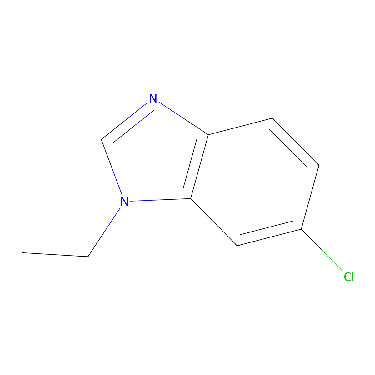 6-Chloro-1-ethyl-1H-benzimidazole molecular structure, CAS 853789-16-9