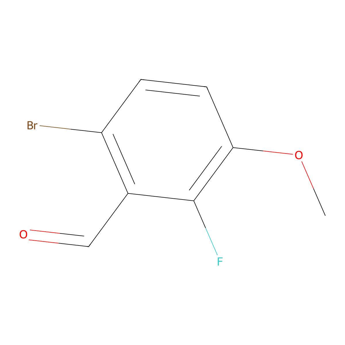 6-Bromo-2-fluoro-3-methoxybenzaldehyde molecular structure, CAS 853792-27-5