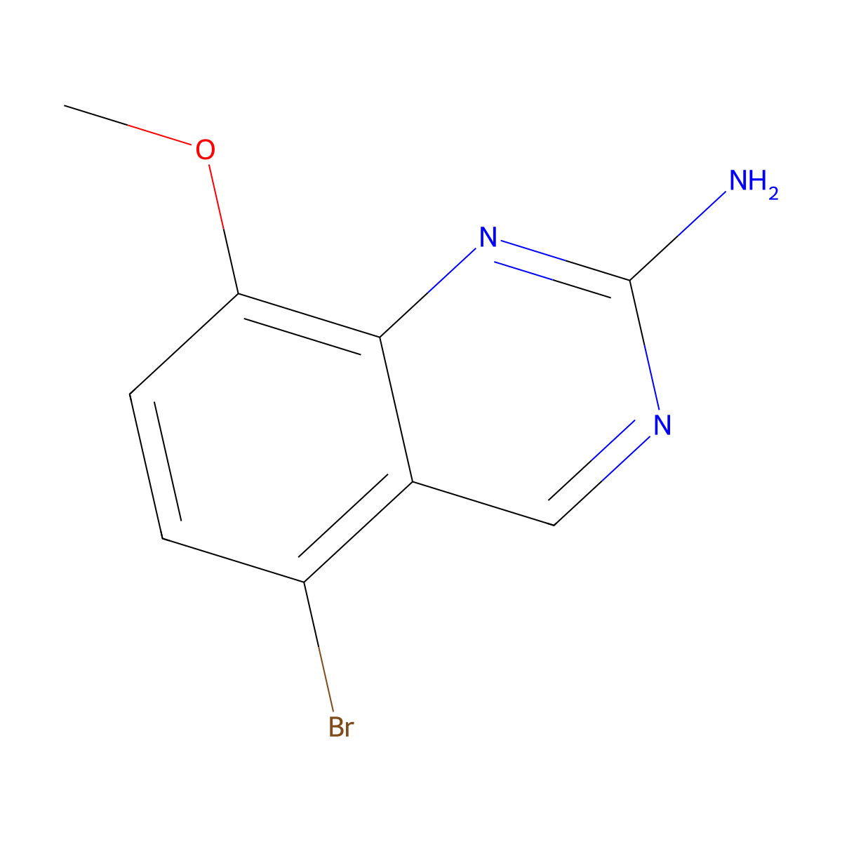 5-Bromo-8-methoxyquinazolin-2-amine molecular structure, CAS 853792-28-6