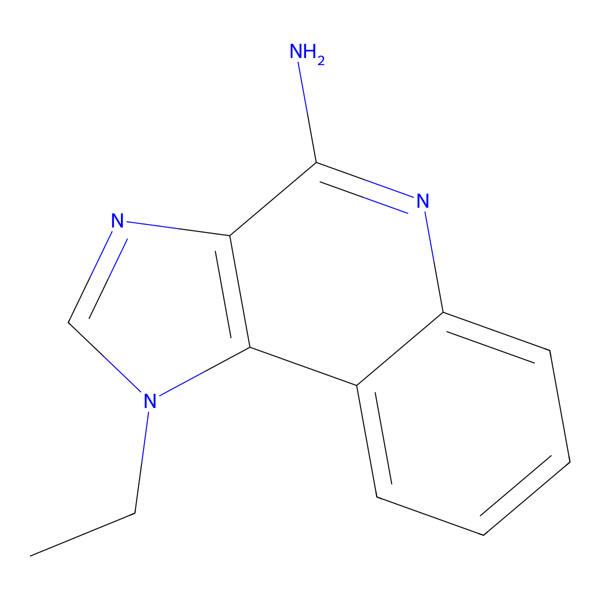 1-Ethyl-1H-imidazo[4,5-c]quinolin-4-amine molecular structure, CAS 853792-80-0
